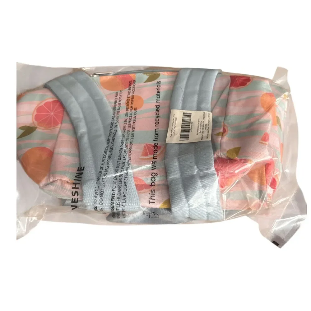 JuneShine Insulated Cooler Backpack Citrus Fruit Print Leakproof New